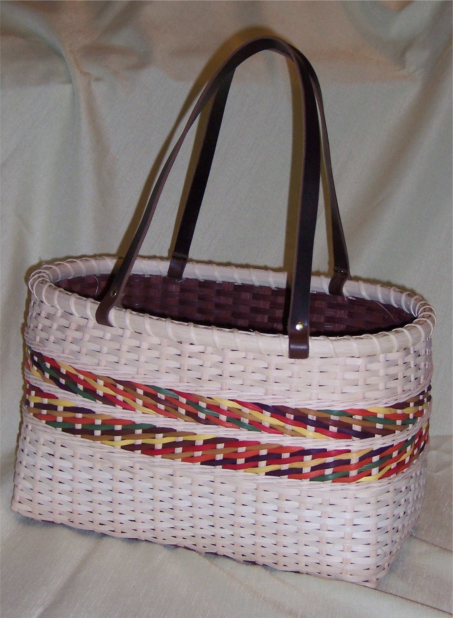 Banded Double Walled Tote ⋆ PrairieWood Basketry